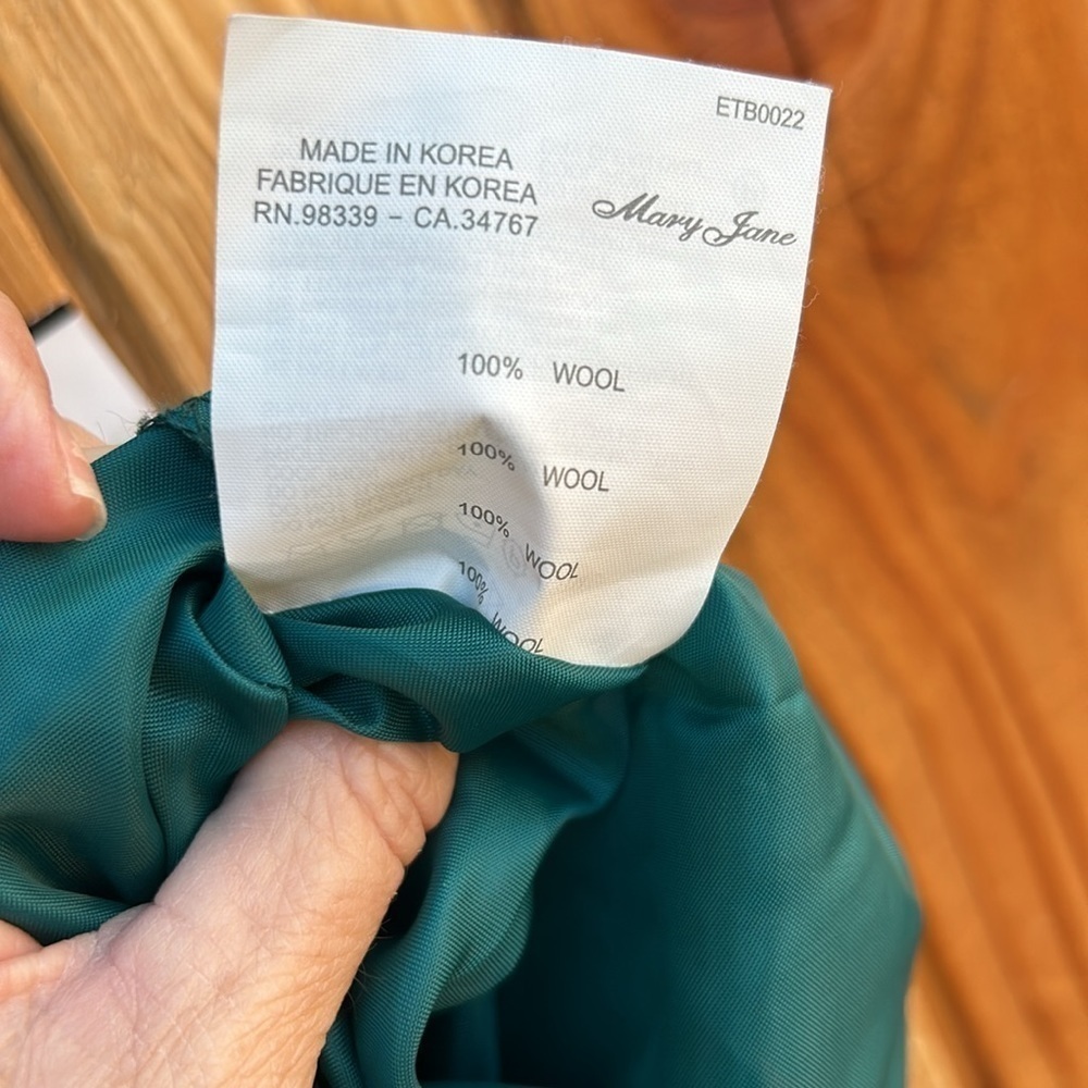 May Queen Vintage Dress Emerald Green 100% Wool St. Patricks Day - Picture 9 of 9